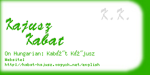 kajusz kabat business card